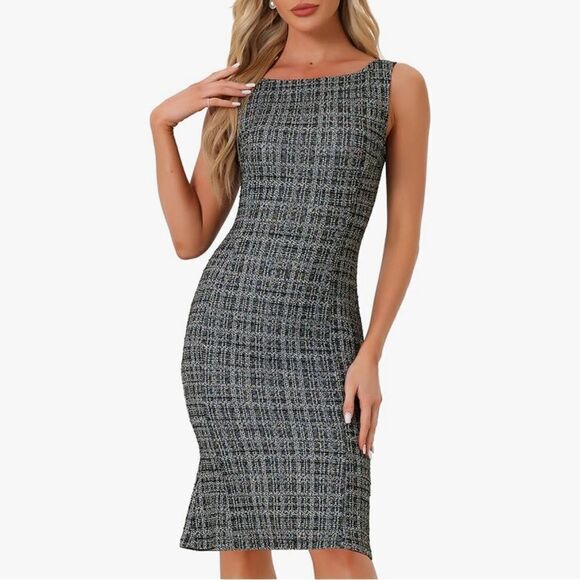 Allegra K Tweed Dress - Picture 1 of 4